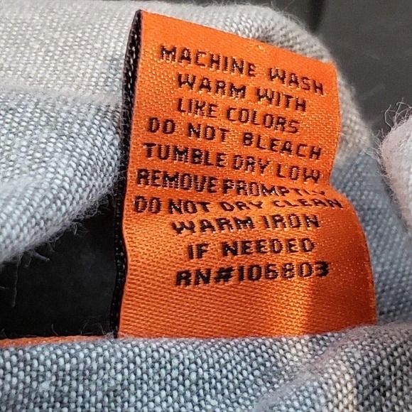 Duluth Trading Co Shirt Men's Medium Gray 40 Grit Long Sleeve Button Up Flannel - Picture 8 of 9